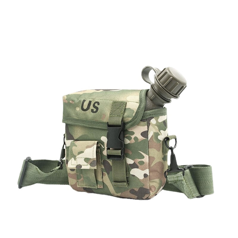 2L Outdoor Kettle Use Camping Hiking Hunting Climbing Tableware Army Camouflage Drinking Bottle Military Tactical Water Bottles