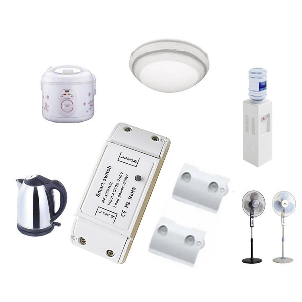 Wireless Wifi Tactile Smart Switch Lighting Remote Control 433 MHz Receiver for Smart Home