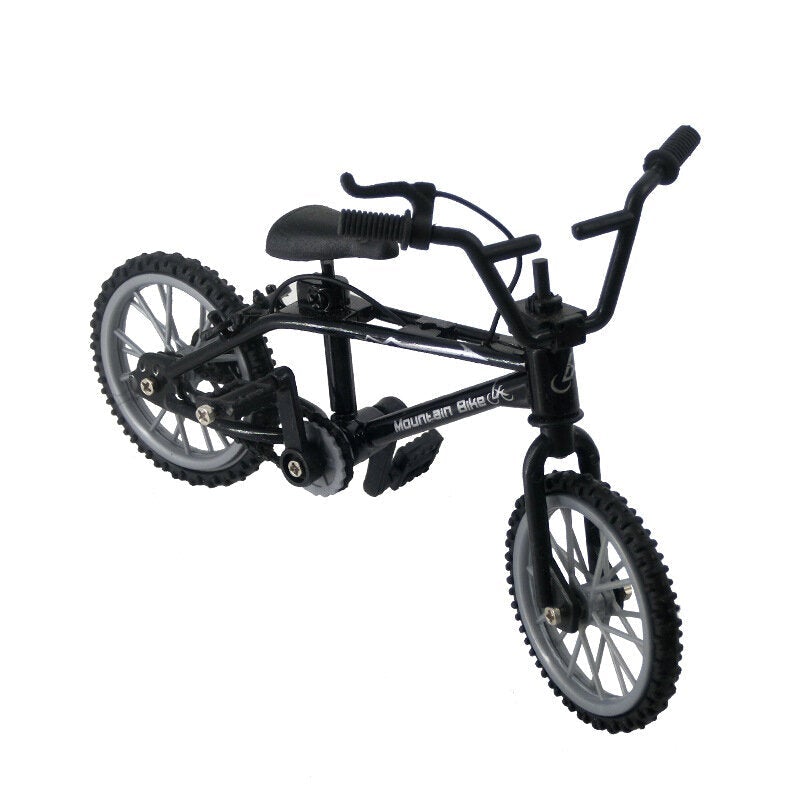 Mini Simulation Alloy Finger Bicycle Retro Double Pole Model w/ Spare Tire Diecast Toys With Box Packaging
