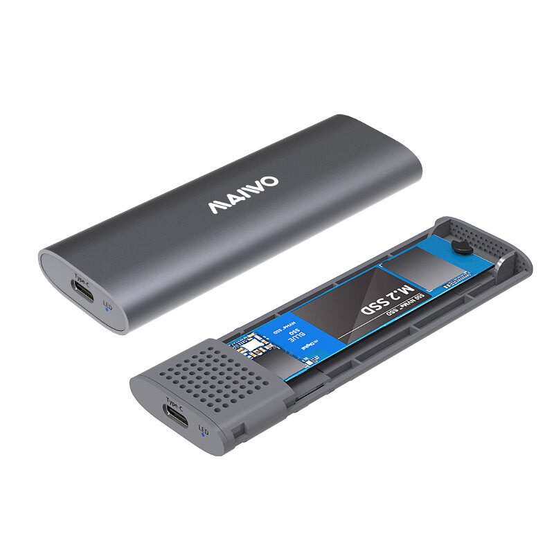 M.2 Dual Protocol NVME SATA Hard Drive Enclosure 10Gbps Type-C USB3.1 GEN2 SSD Hard Disk Box