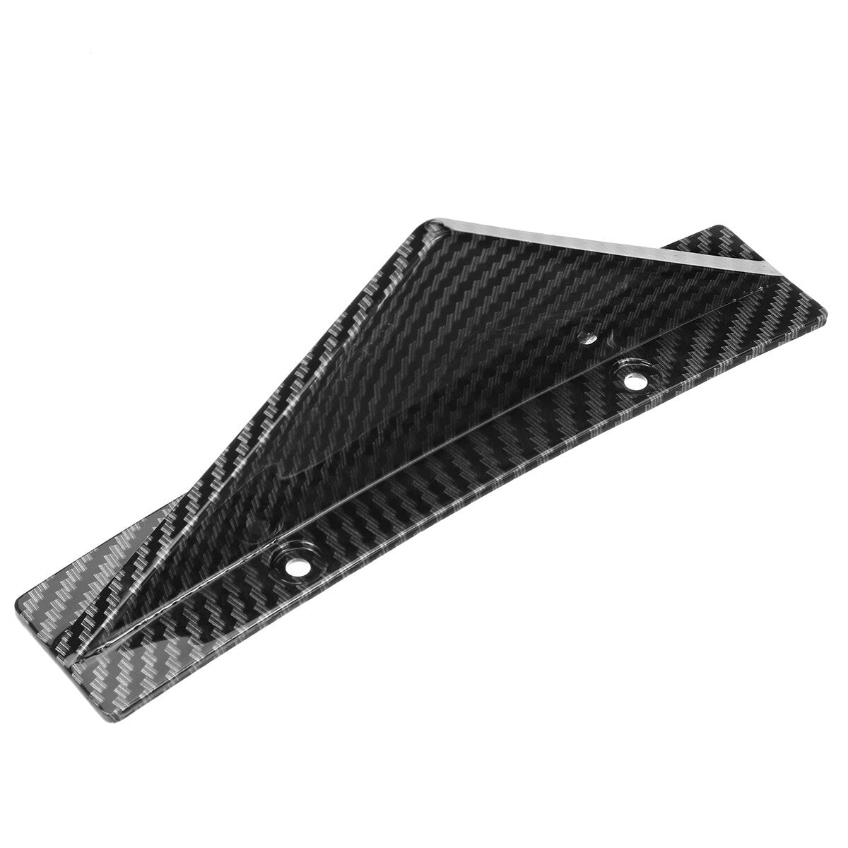 4PCS Car Universal Carbon Fiber Look Rear Bumper Lip Diffuser Shark Fins Trim Spoiler