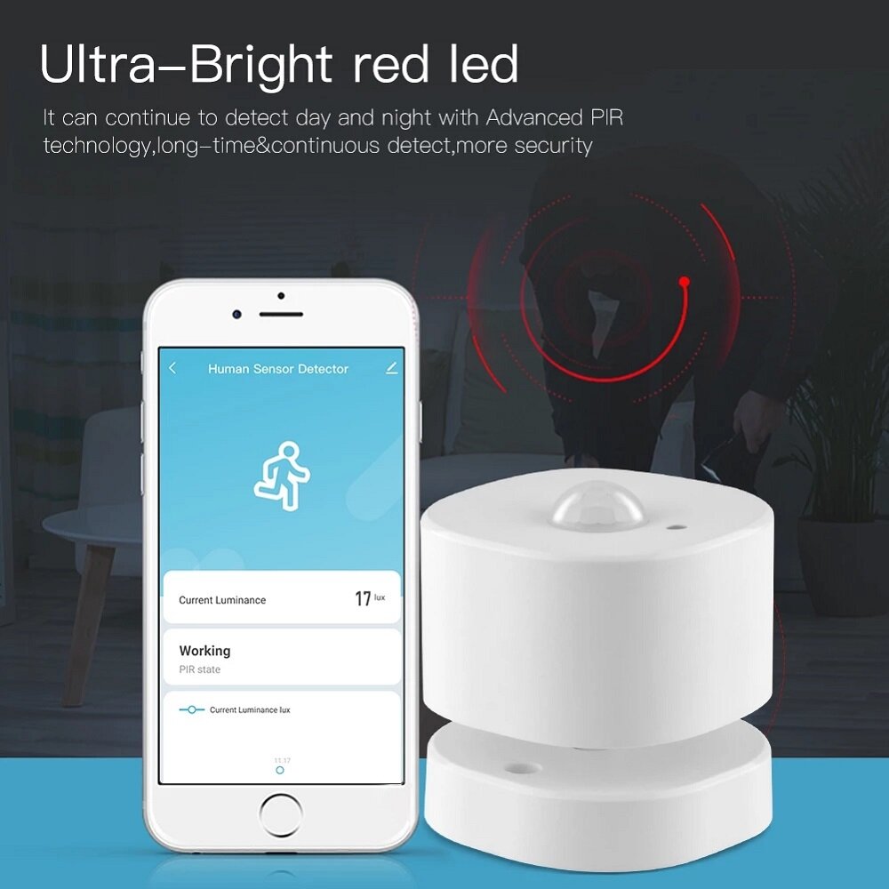 PIR Motion Sensor Human Sensor Detector Intelligent Linkage Smart Home Alarm System Smart Life Tuya App Control