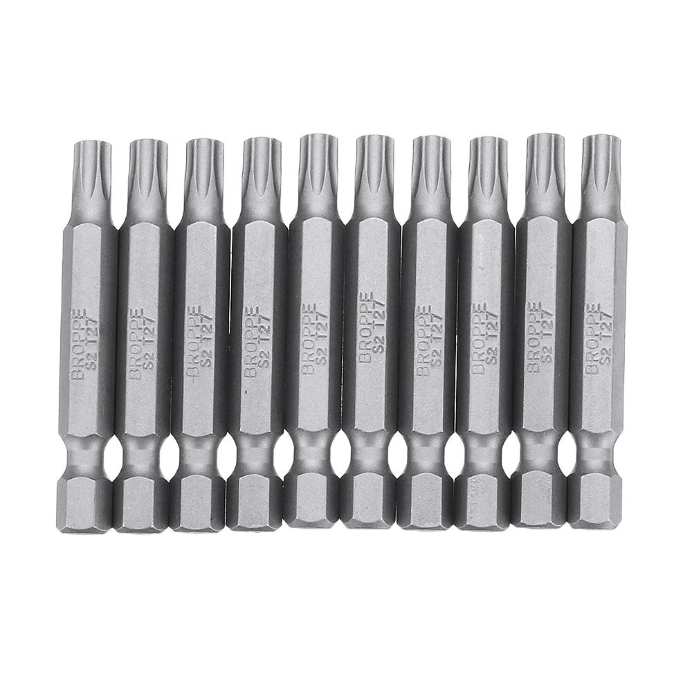10Pcs Magnetic Torx Screwdriver Bits T5/T6/T7/T8/T9/T10/T15/T20/T25/T27/T30/T40 1/4 Inch Hex Shank Screwdriver Set for Bosch