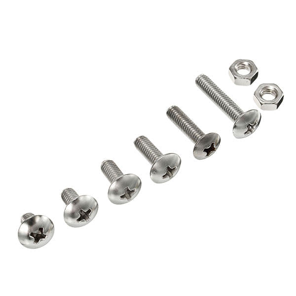 M4SP1 M4 Stainless Steel Phillips Round Head Screws Bolts Nuts Assortment Kit 250Pcs