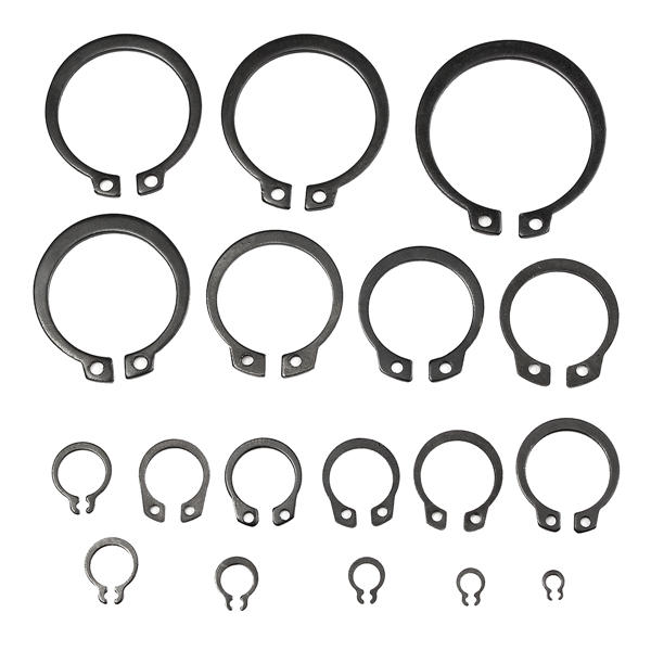 300Pcs 3-32mm Assorted External Circlip Snap Ring C-Clip Repairs Parts Case Box