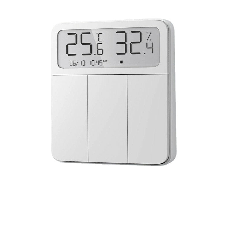 Bluetooth Mesh Smart Wall Switch Temperature & Humidity Sensor Thermometer Hygrometer Light Remote Control Wireless 3 Key Switchs MI Home