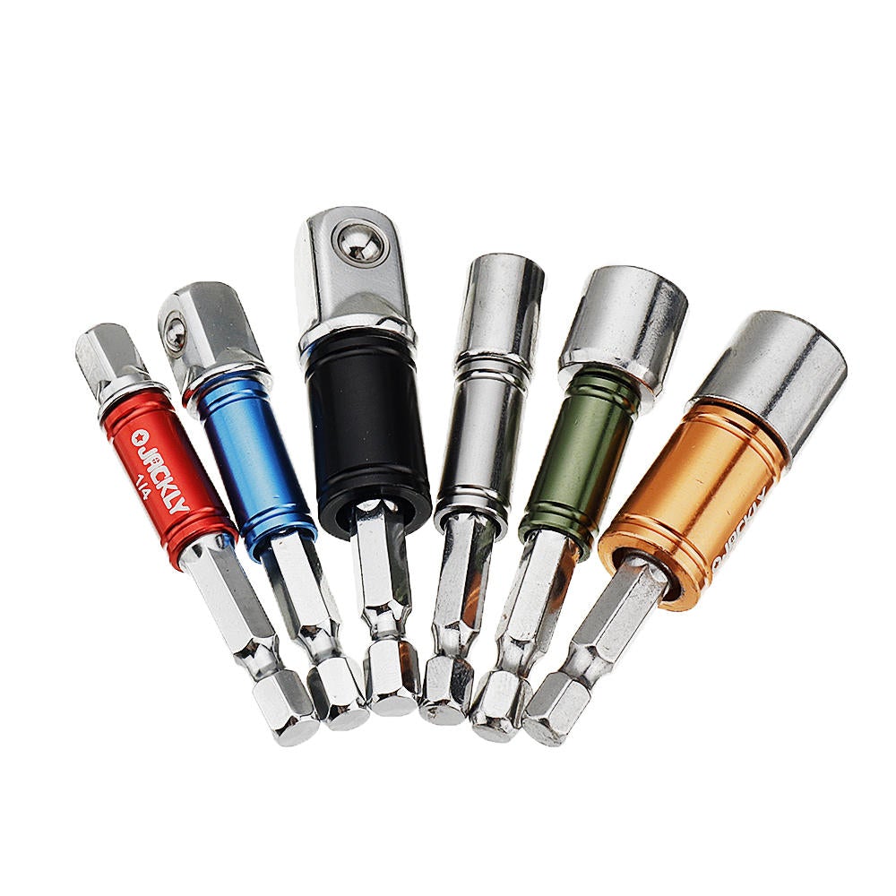 6pcs Hex Shank Screwdriver Bit Adapter and Sleeve Screwdriver Driver Socket Set