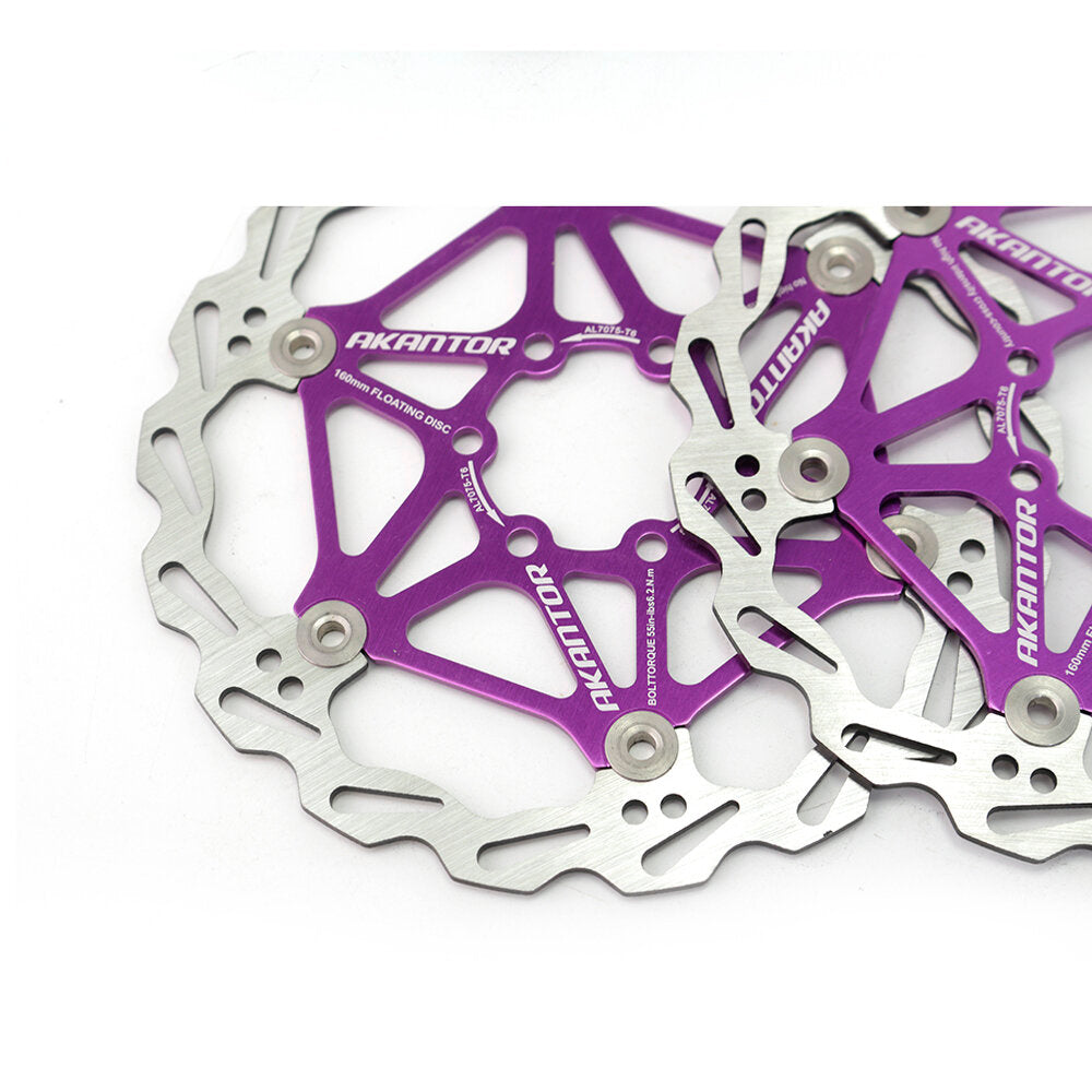 160mm/180mm/203mm Stainless Steel Rotor Mountain Bike Brake Rotor Bike Components Floating Rotor MTB Disc Brake Pad