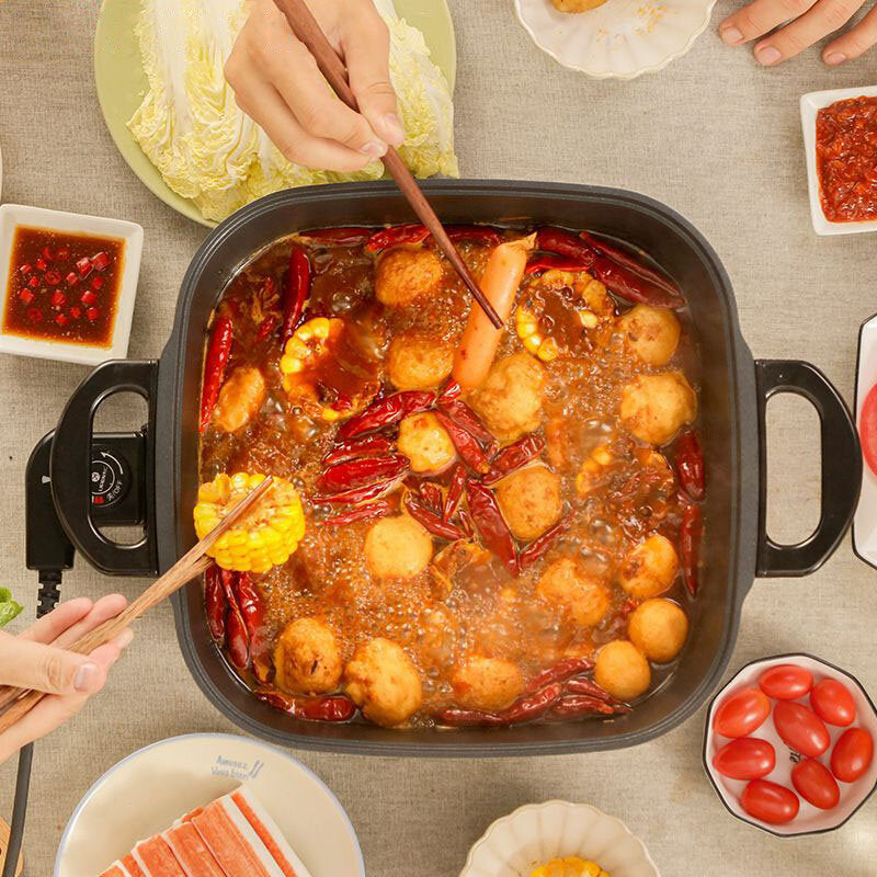 Electric Skillet 5.5L 1800W 5Gear Knob Control Hot Pot Non-Stick Pot from Ecological Chain