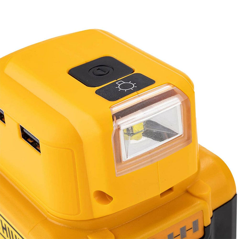 140 Lumens LED Work Light for Dewalt 14.4V/18V/20V Lithium Battery with 2 USB Ports DC12V Output