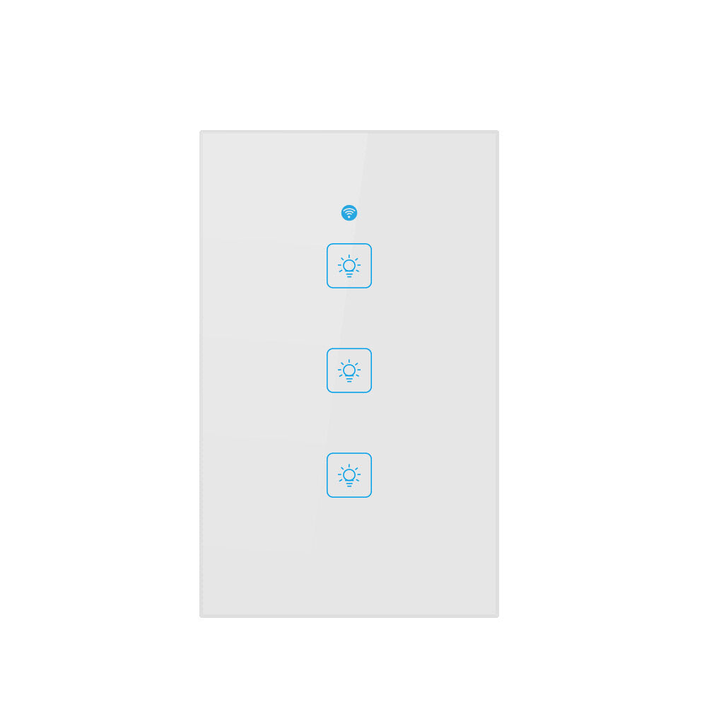 US Standard 1/2/3 Gang WIFI Touch Wall Switch Support Alexa Google Home 250V 2A/400W