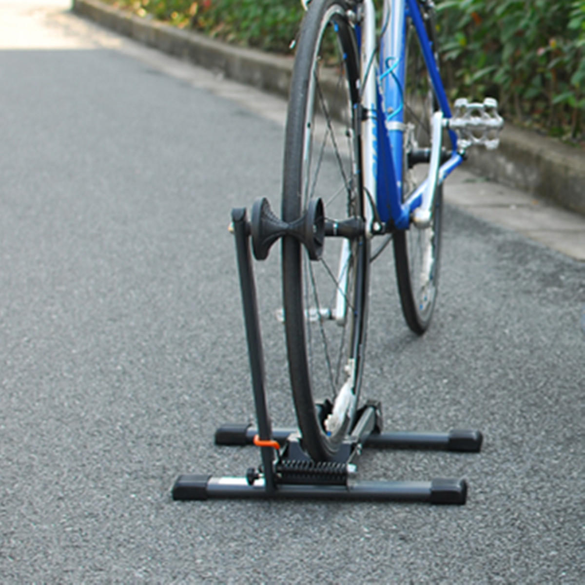 L Type Folding Floor Bike Stand Adjustable Parking Rack Bicycle Storage