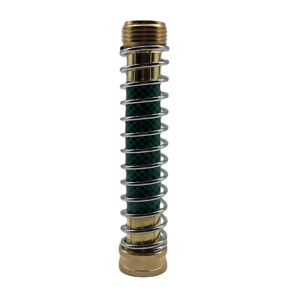 3/4'' Brass Coil Spring Hose Tube Threaded Garden Faucet Spring Coupling Adapter Hose Protector Irrigation Tap Connector Extension Pipes Fittings
