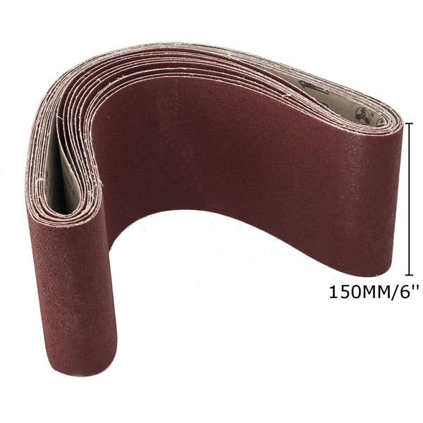 10pcs 15x122cm 60 Grit Alumina Abrasive Sanding Belts Oxide Abrasive Strips