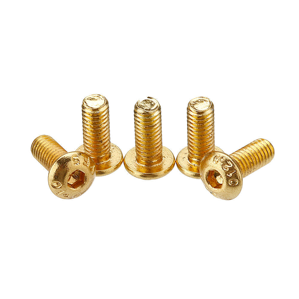 50Pcs Titanium Plated M5 Hex Socket Button Head Screws Alloy Steel 12.9 Grade Screw Bolt 6-14mm