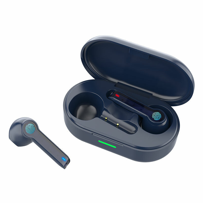 Bluetooth TWS Wireless Earphones IPX6 Waterproof Automatic Ergonomic Design Power-On Touch Hi-Fi Stereo Surround Bass Headset Earphone