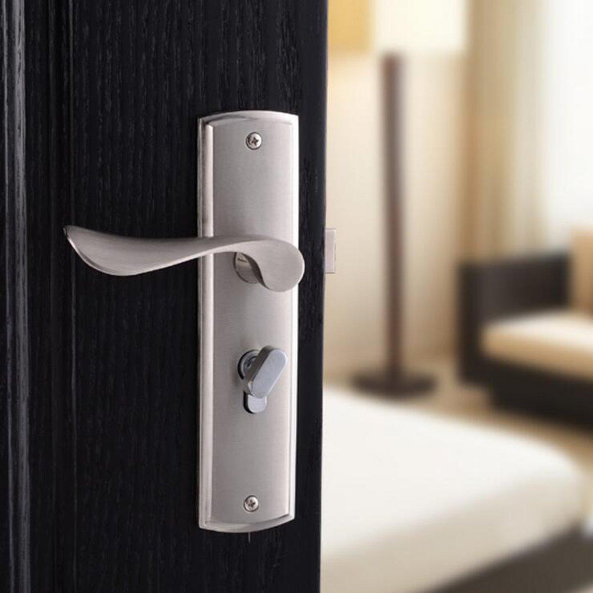 Mechanical Door Lock Aluminum Alloy Security Handle Deadbolt Latch Home