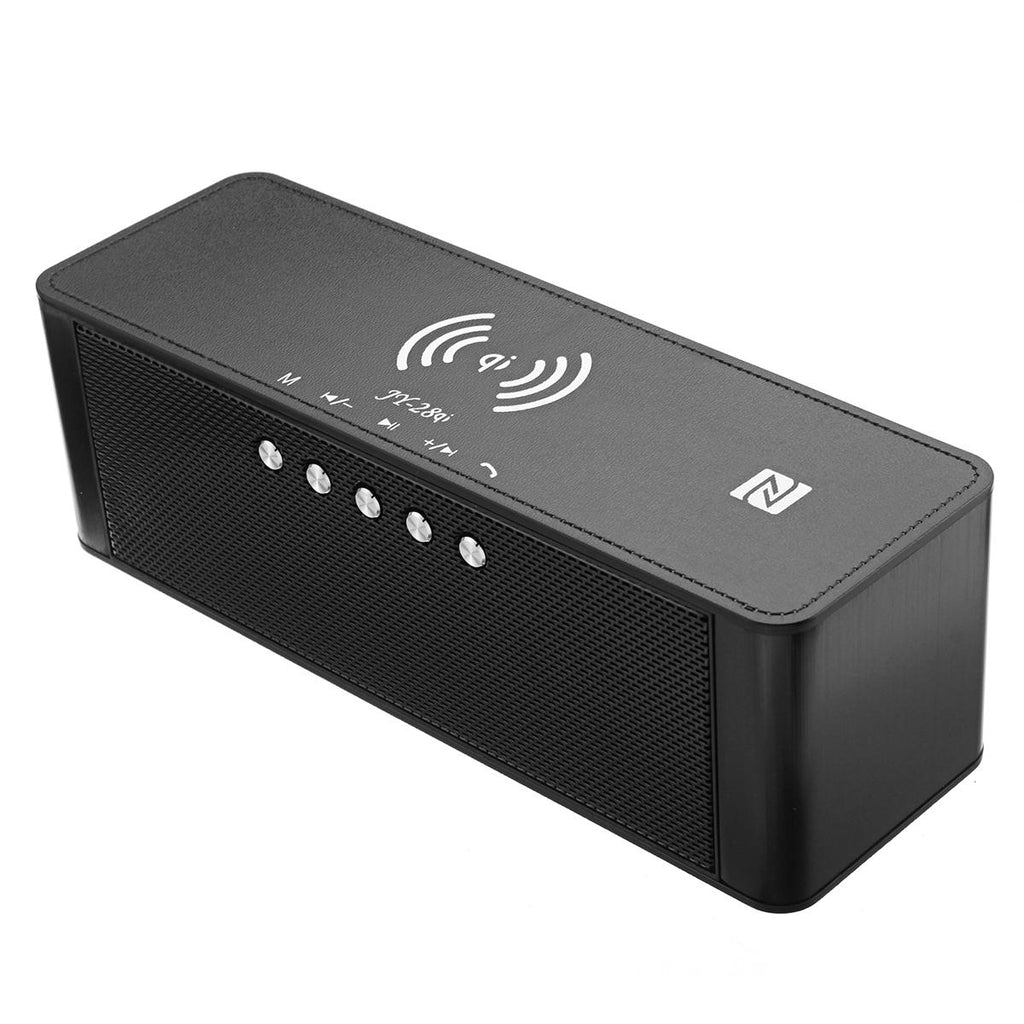 Qi Wireless Fast Charger Bluetooth NFC Speaker Support Alarm Clock TF Card USB AUX