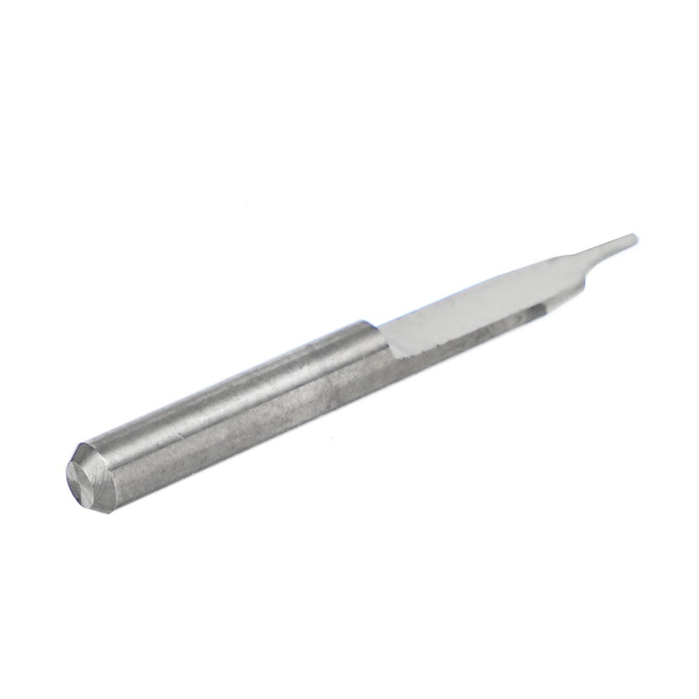 10Pcs 3.175mm Shank V-shape PCB Engraving Drill Bit Single Grooving Flat Bottom 0.8-3mm CNC Router Mill Carbide Milling Cutter Tool