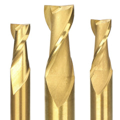 11pcs 2-12 HSS Milling Cutter 2 Flute Spiral End Mill for Wood Metal Aluminum Tool CNC Router Bit