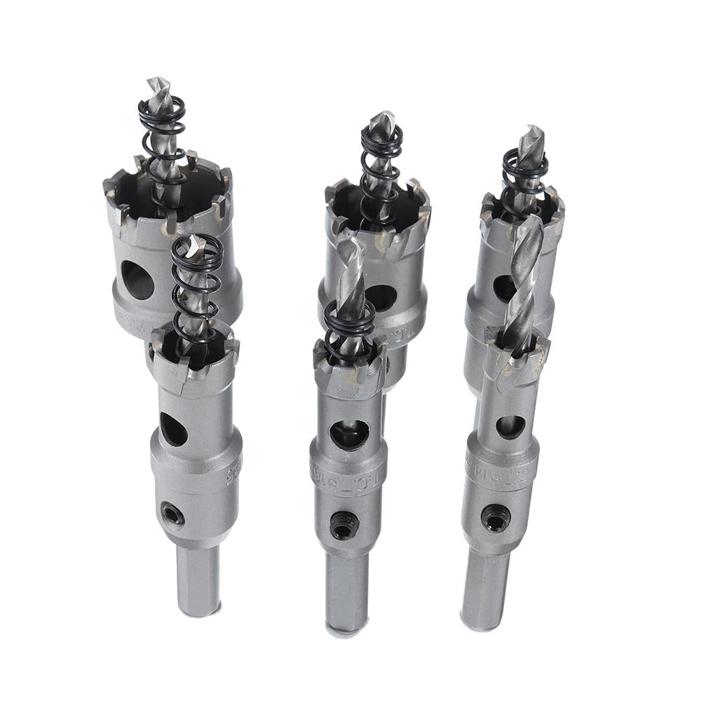 6Pcs TCT Carbide Hole Saw Cutter Drill Bit Set for Stainless Steel Metal