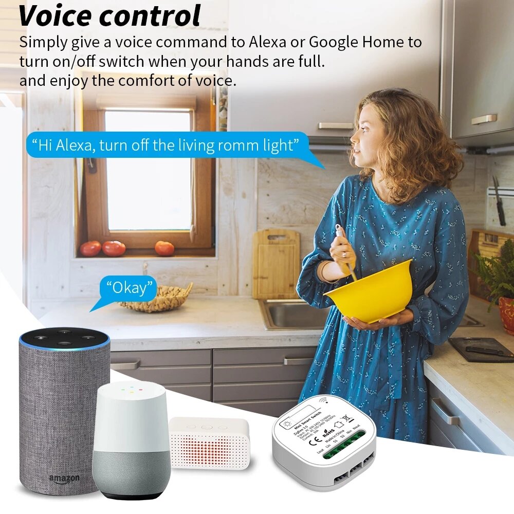 Smart Switch Automation Circuit Breaker App Remote Control Voice Control Works with Alexa Google Home