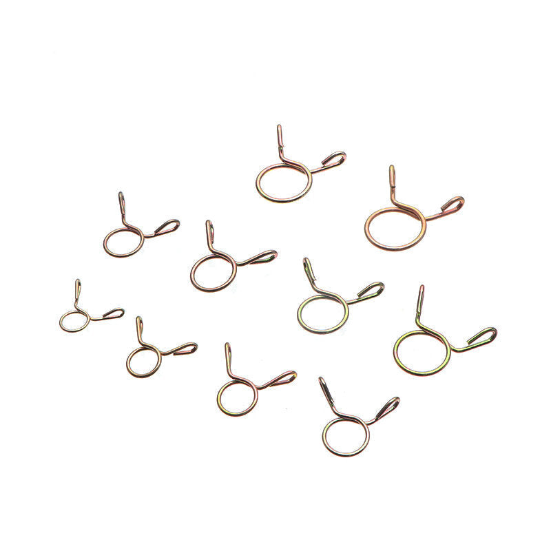 250Pcs Fuel Line Silicone Vacuum Hose Clamps Tubing Spring Clips Clamps Tube Clamps Fastener Assortment Kit