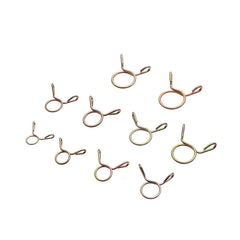 250Pcs Fuel Line Silicone Vacuum Hose Clamps Tubing Spring Clips Clamps Tube Clamps Fastener Assortment Kit