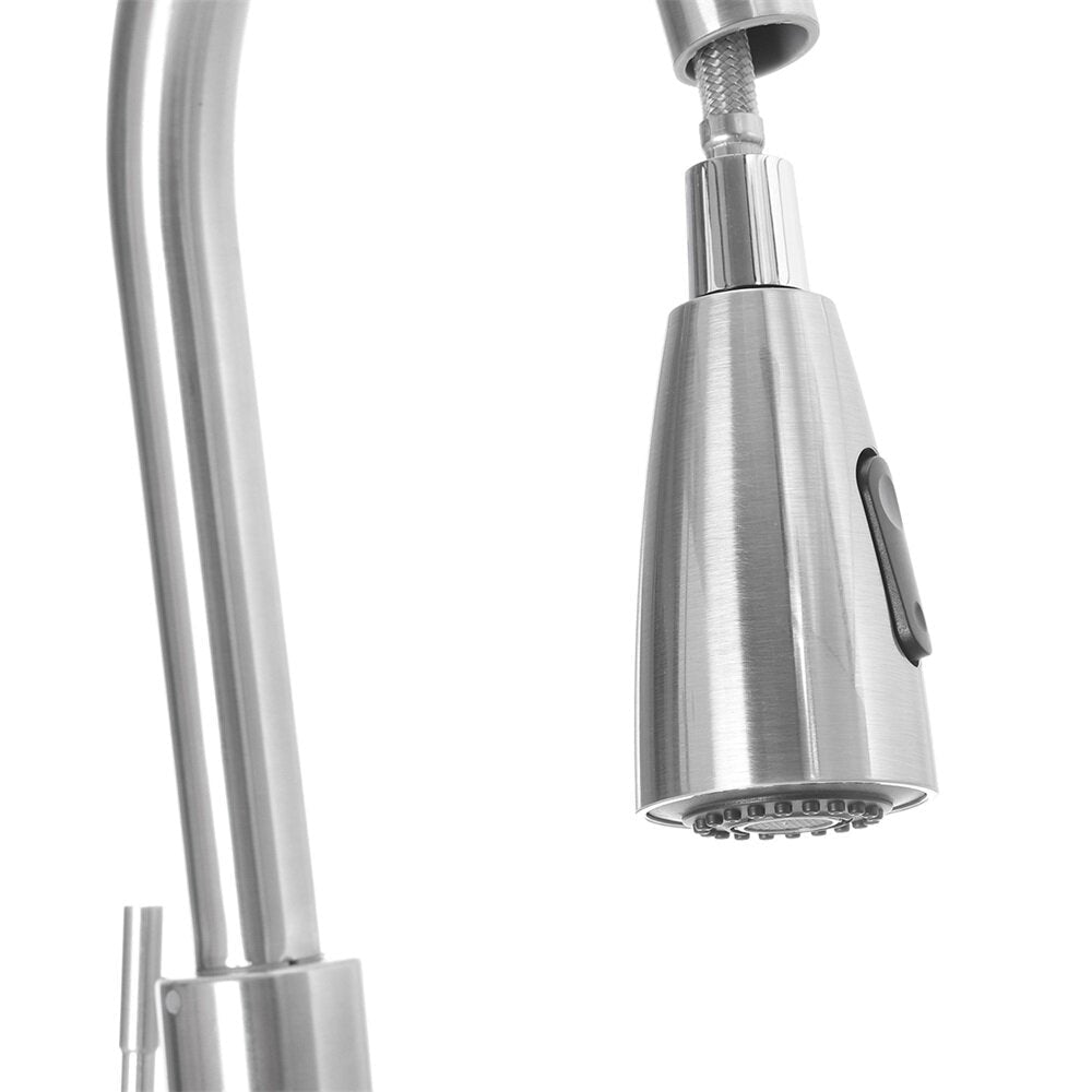 Stainless Steel Hot And Cold Pull Tap Simple Kitchen Sink Faucets