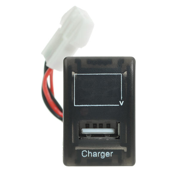 5V 2.1A USB Port Dashboard Volt Meter Phone Charger