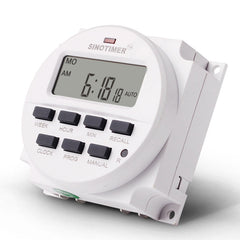 LCD Digital 12V DC/AC 1.6 inch Timer Electric Controller 7 Days Programmable Time Switch Built-in UL listed Relay