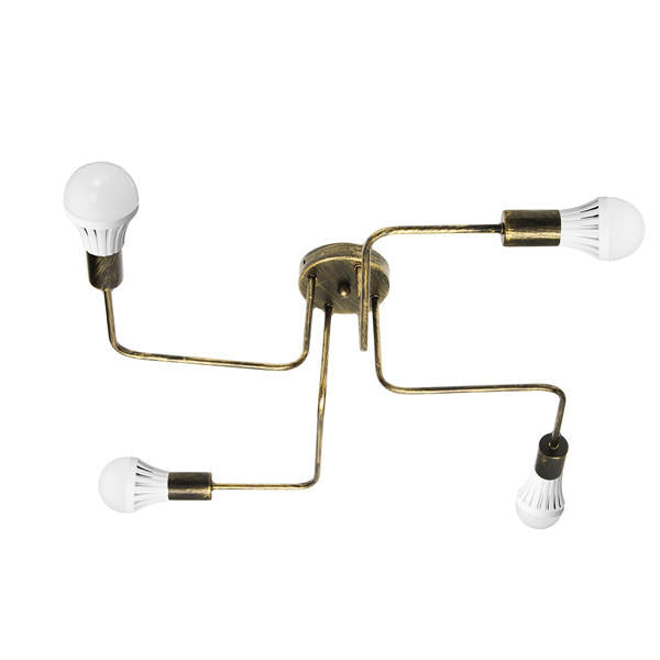 4Heads Vintage Industrial Chandelier Pendant Light Metal Flush Mount Ceiling Lamp AC110-240V