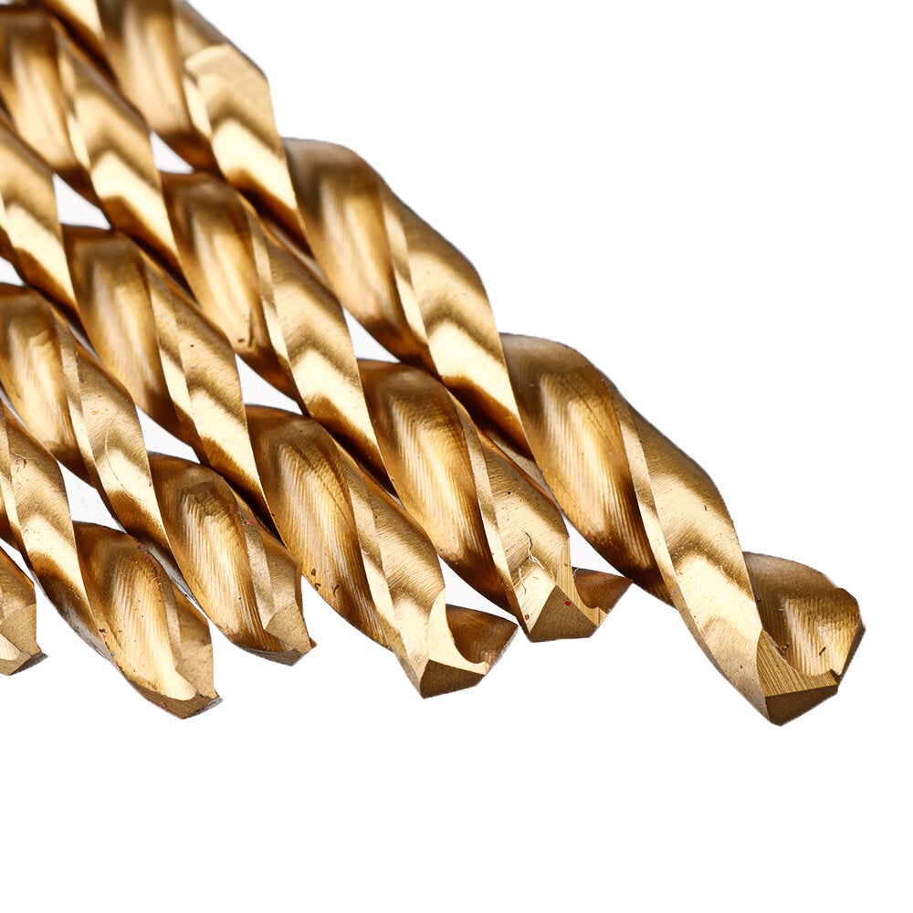 M35 Cobalt Drill Bit Set Titanium Coating HSS-Co Jobber Length Twist Drill Bits with Metal Case
