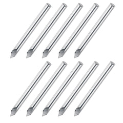 10Pcs 3.175mm Shank Engraving Bit End Milling Cutter 60 Degrees Tip 0.1mm Carbide 3D Milling Bit Carving