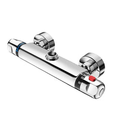 Bathroom Wall-mount Brass Thermostatic Shower Valve Bath Mixer Shower Control Valve Bottom Faucet 3/4" Thread Connector