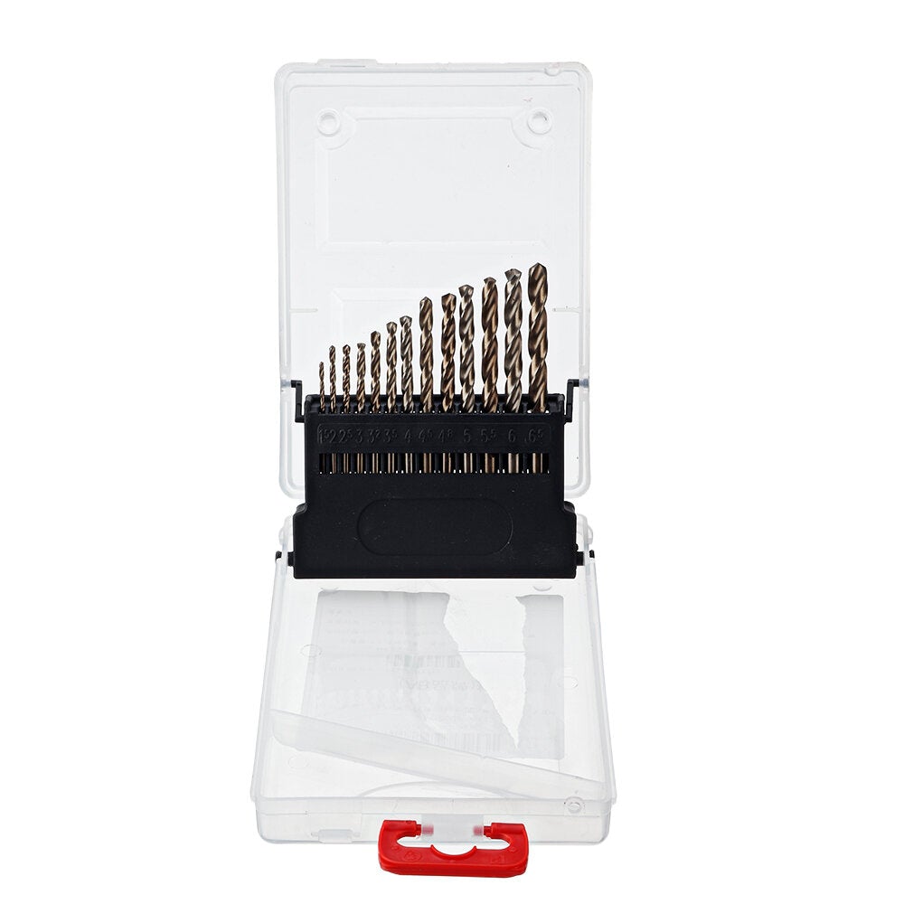 M35 Cobalt Drill Bit Set HSS-Co Jobber Length Twist Drill Bits with Plastic Case