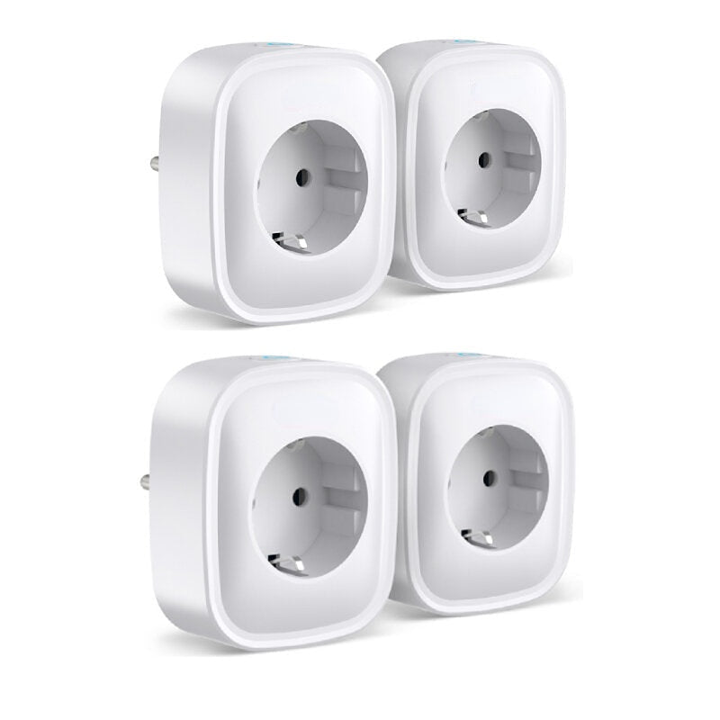 Smart plug WiFi 2pcs Socket Power Monitor Timing Function Tuya APP Remote Control Voice Control Works With Alexa And Google Home EU Plug photosiss
