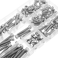 110Pcs M5 Stainless Steel 10-40mm Hex Socket Cap Screw Allen Bolt Assortment Kit