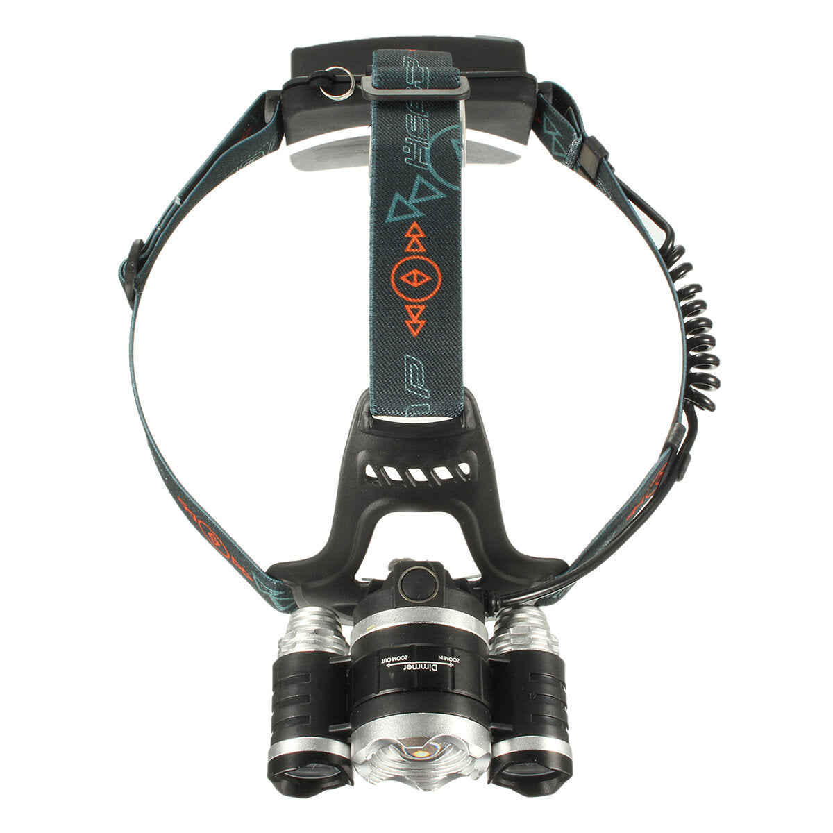 Super Bright LED Headlamp Zoomable Super Bright Flashlight 4 Mode Rechargeable for Outdoor Hiking Camping Electric Bike Scooter Motorcycle