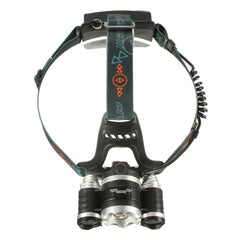 Super Bright LED Headlamp Zoomable Super Bright Flashlight 4 Mode Rechargeable for Outdoor Hiking Camping Electric Bike Scooter Motorcycle