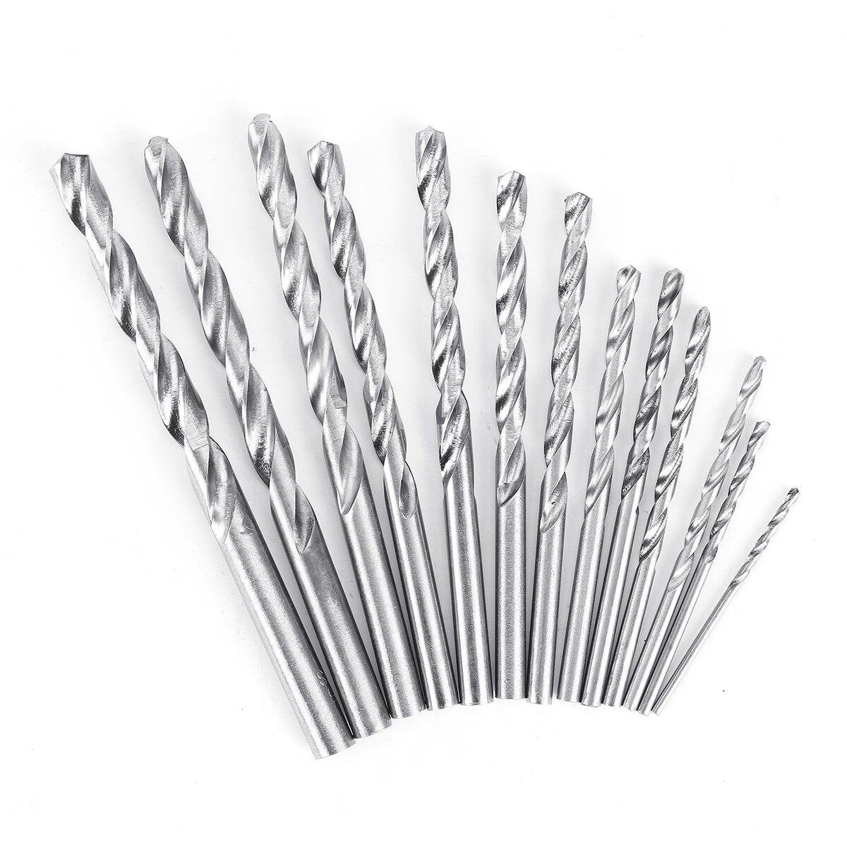 13PCS HSS Fully Ground Straight Shank Twist Drill Bit Set Kit Tool with Metal Case