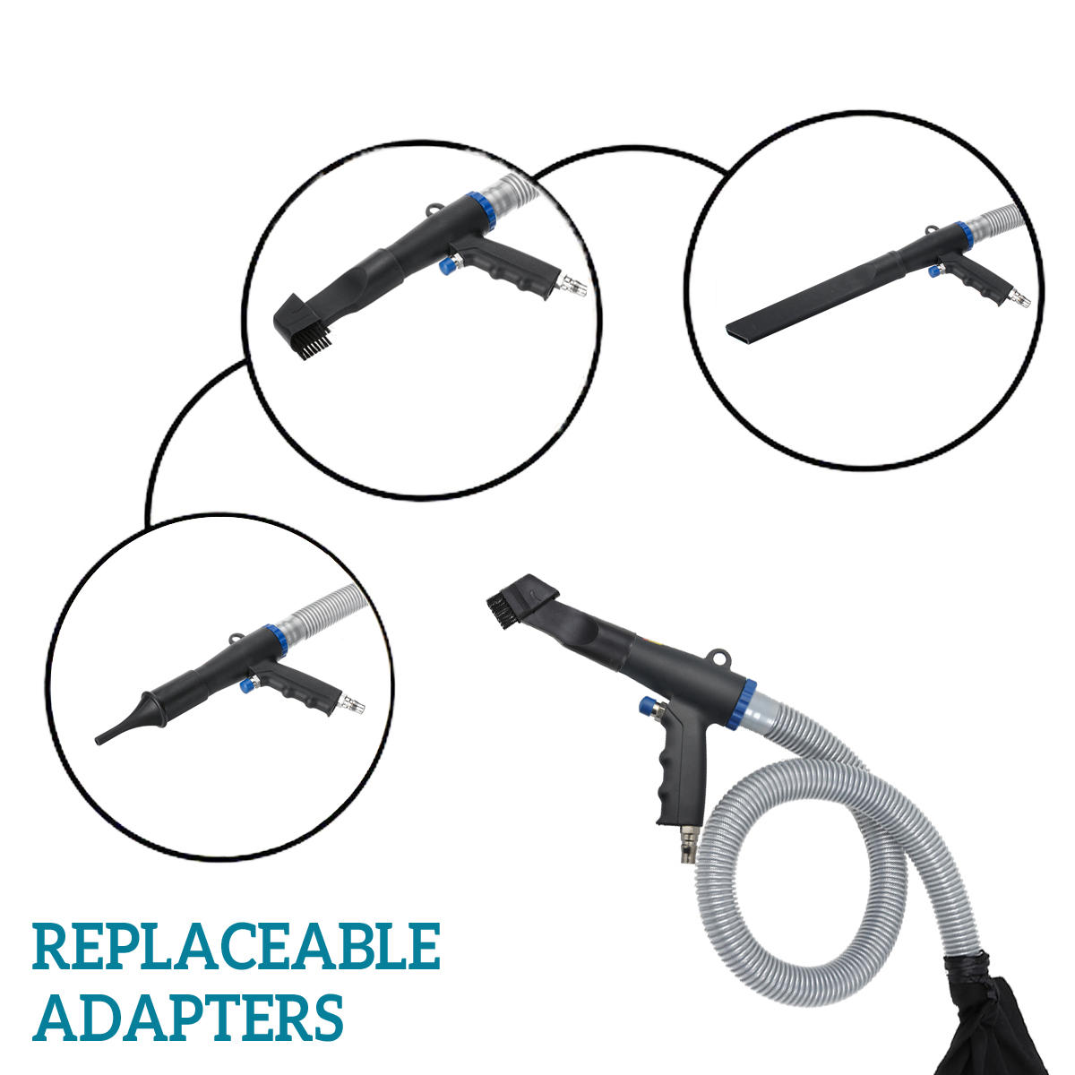 2 In 1 Air Vacuum Blow Pneumatic Blower Sustion Machine Cleaning Tool Kit