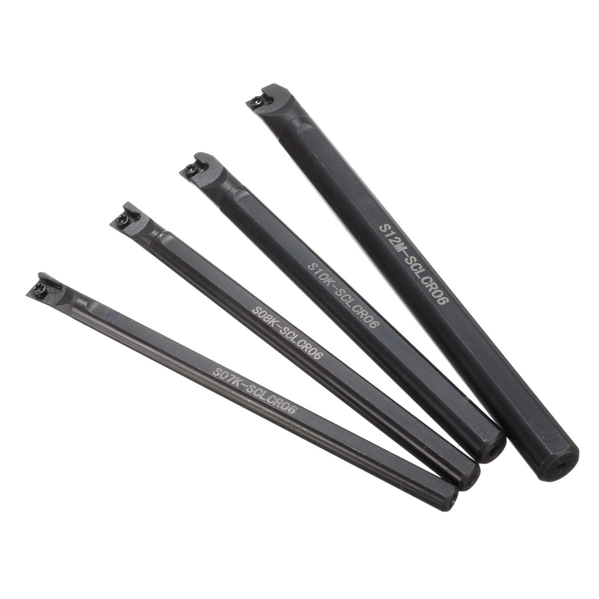 4pcs 7/8/10/12mm Lathe Boring Bar Turning Tool With 10pcs CCMT0602 Inserts
