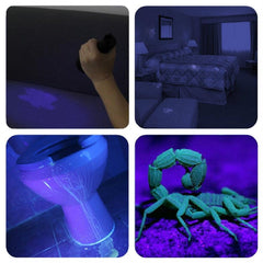 21LEDs 400nm Violet UV LED Flashlight Fluorescence Sterilization Banknote Detection Pen