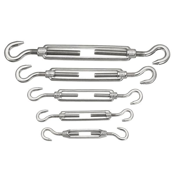 4/5/6/8/10M Hook To Turn Buckles 304 Stainless Steel Open Body Buckle