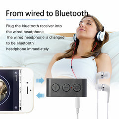 Bluetooth 5.0 Car Kit Receiver Adapter AUX 3.5MM Jack MP3 Music Player With Mic Handsfree Support TF Card Playback