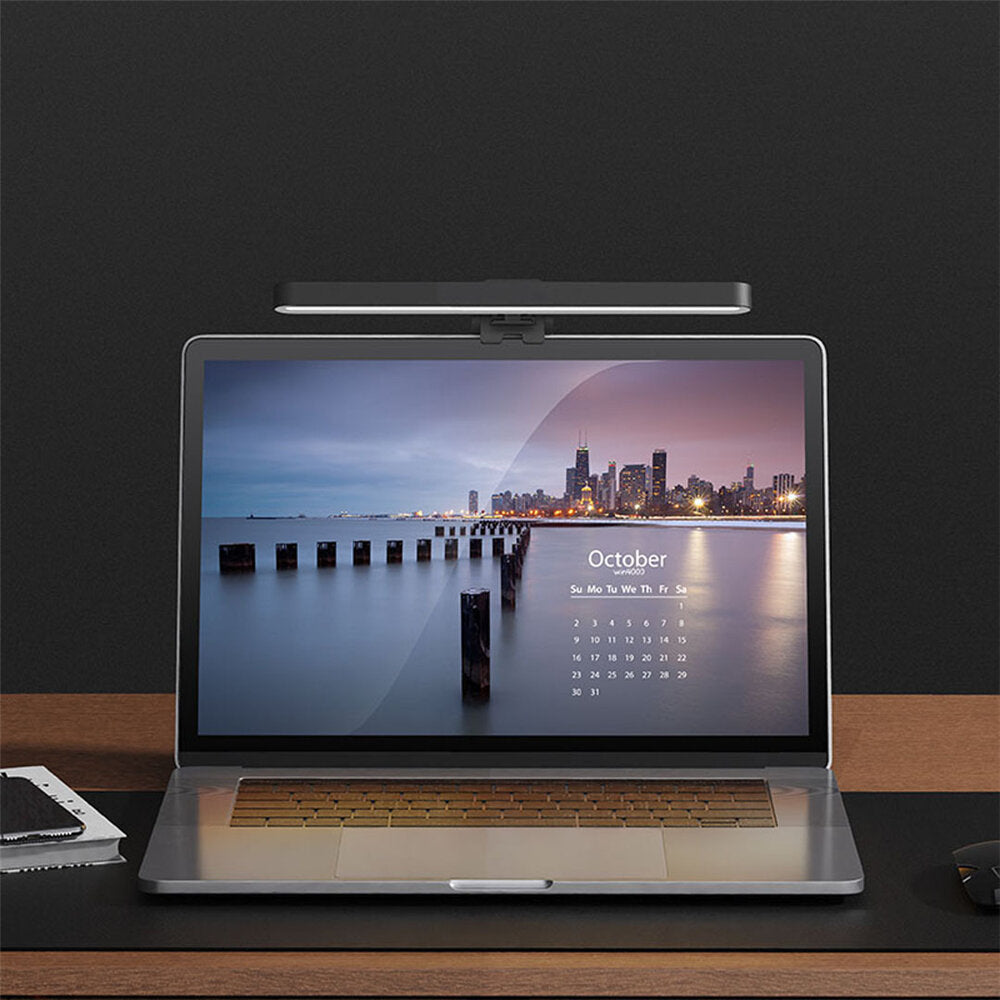 LED Laptop Screen Light Touch Dimming Easy Screen Clamping Portable Monitor Light Forward Projection Eye-protect Ra80 LED Light