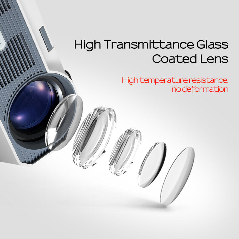 LED Projector 3800 Lumen Support 1080P 3000:1 Contrast Ratio Video 3D Mini Beamer Basic Version