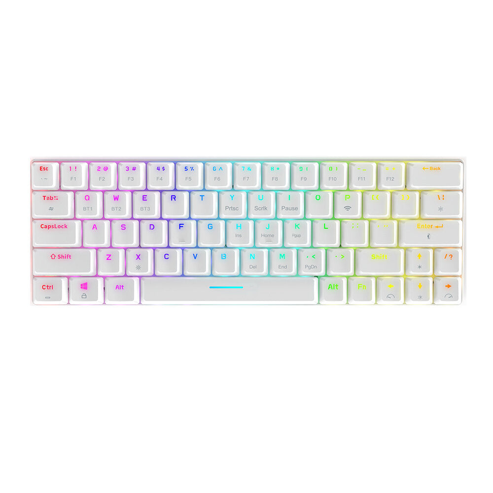 Mechanical Keyboard 63 Keys Bluetooth Wired Keyboard Gateron Switch RGB NKRO Type-C Gaming Keyboard