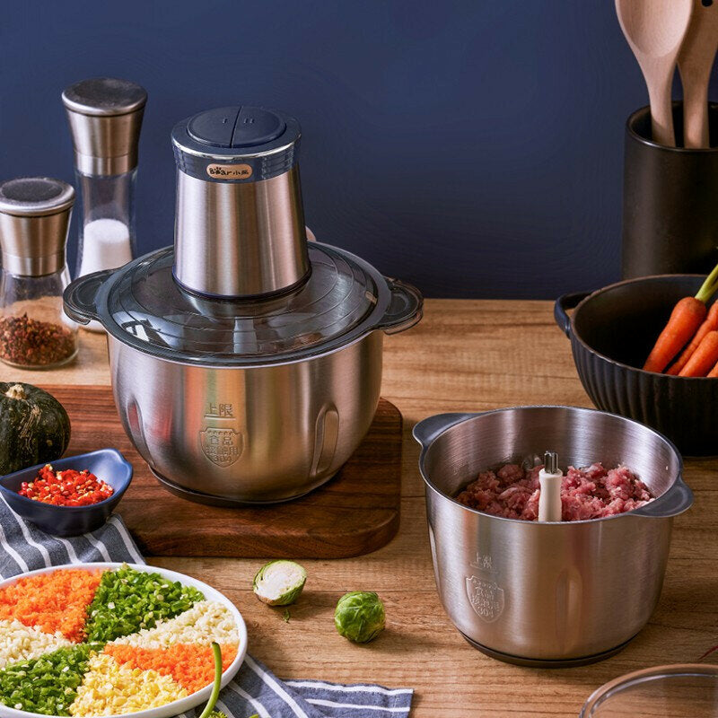 Meat Grinder 400W 3L Stainless Steel Food Processor for Meat Vegetables Nuts